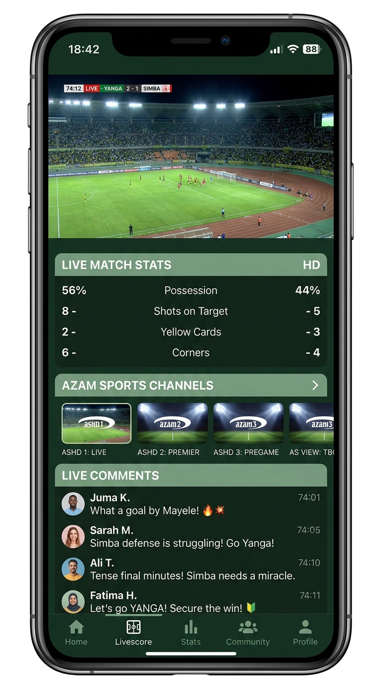 Live Match Broadcast Screenshot